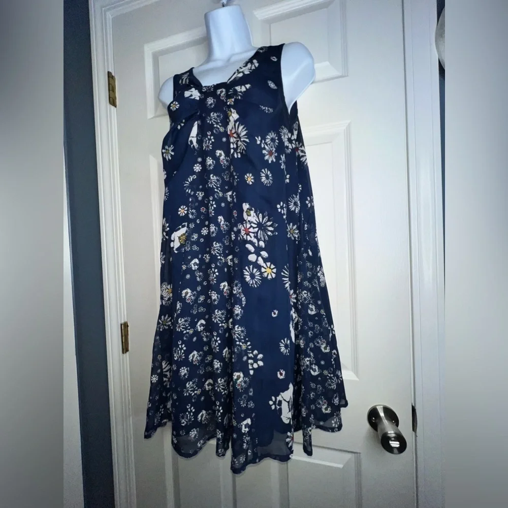 Jason Wu For Target Womens X Small Blue Daisy Floral Dress Chiffon XS Obama